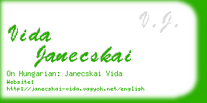 vida janecskai business card